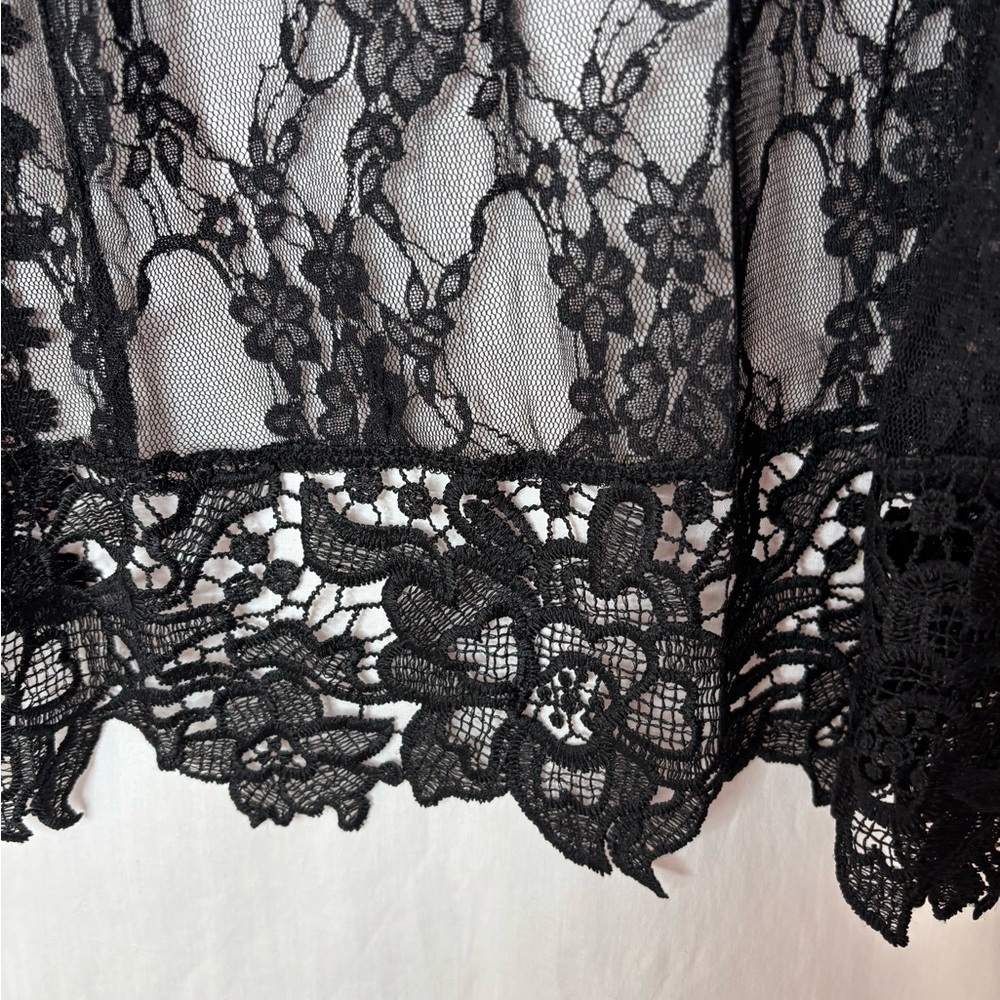 Polly & Esther women’s swim coverup sizeM lace/crochet, bell sleeves - Picture 7 of 10